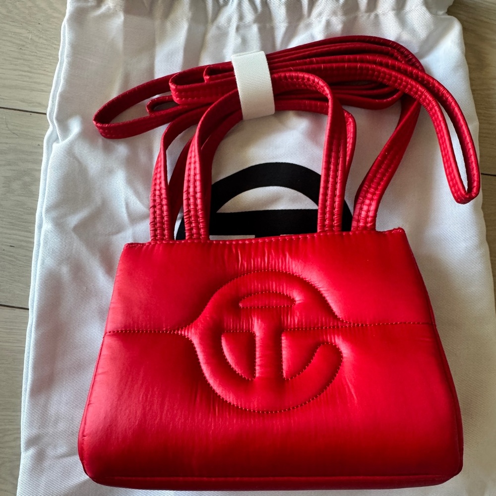 Telfar Red Puffer Bag - Small